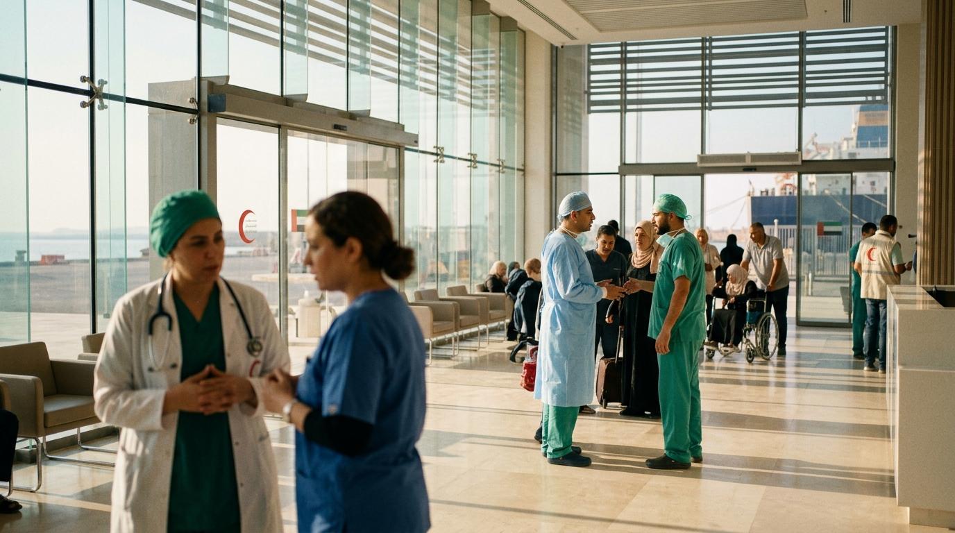 UAE floating hospital in Egypt admits 7 new Gaza patients as DHA and DOH rotate surgical teams