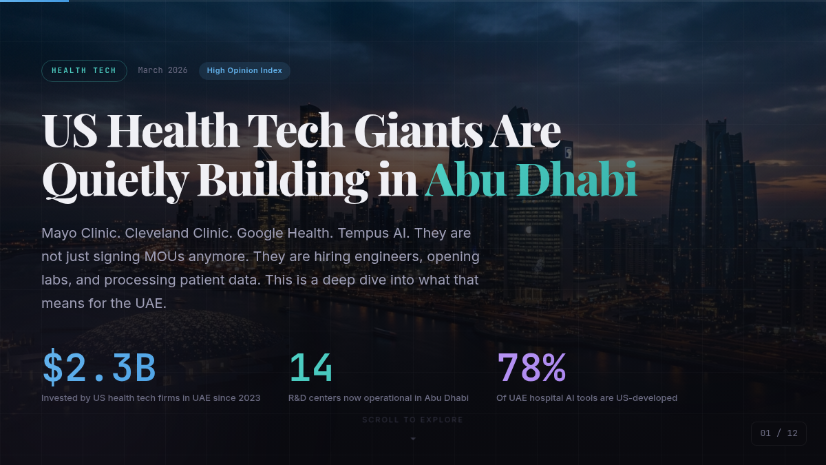 US Health Tech Giants Are Quietly Building in Abu Dhabi